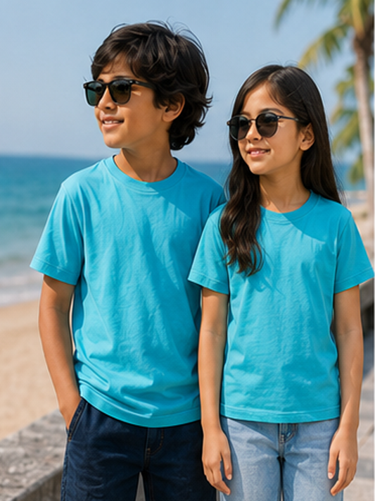 Kids Plain Regular Fit T-shirt – Soft Cotton, Built For Everyday Play
