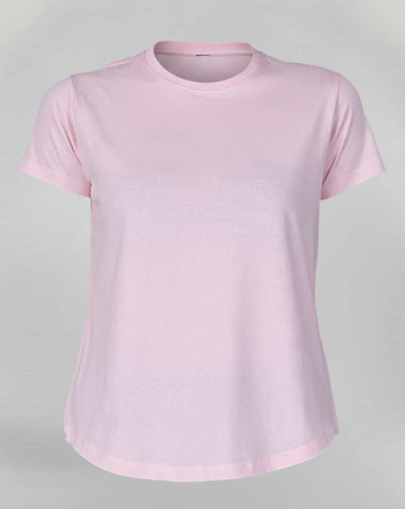 Women's Premium Biowashed Cotton T-Shirt- Pink