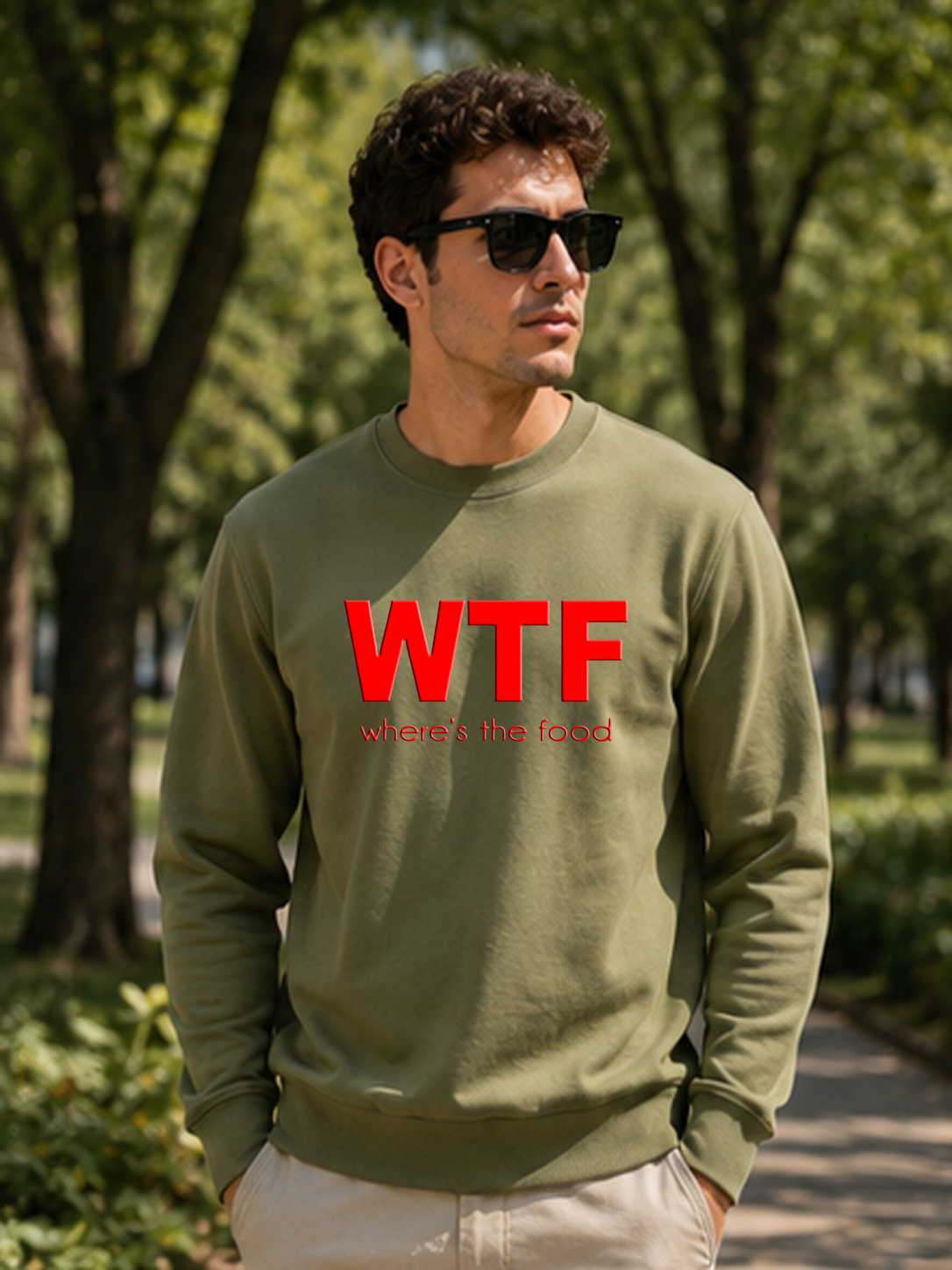 WTF DTG Printed Regular Fit Sweatshirt – Say What’s On Your Mind