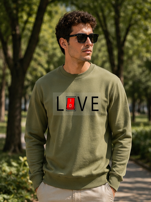 LOVE DTG Printed Regular Fit Sweatshirt – Lead With Love