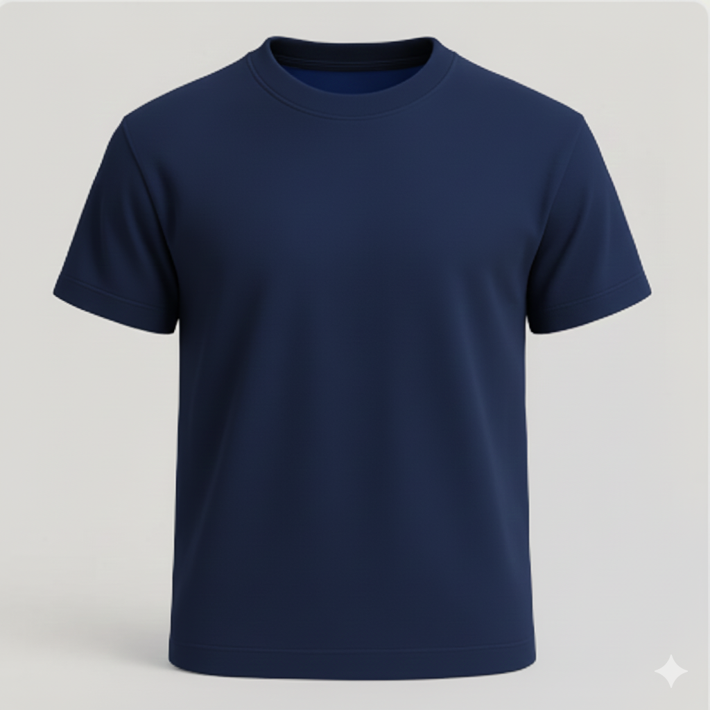 Premium Biowashed Cotton T-Shirt- Royal Blue