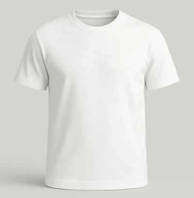 Premium Biowashed Cotton T-Shirt- White