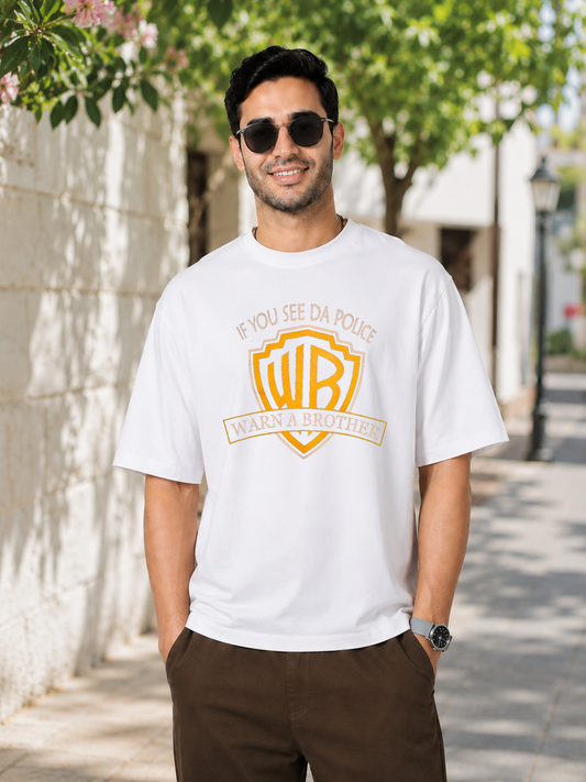 Warn a Brother Trendy DTG Printed Indian Oversized T-Shirt – For The Real Ones