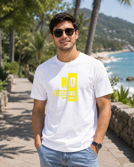 No Excuses Trendy Supima Regular T-Shirt – Wear Your Mindset