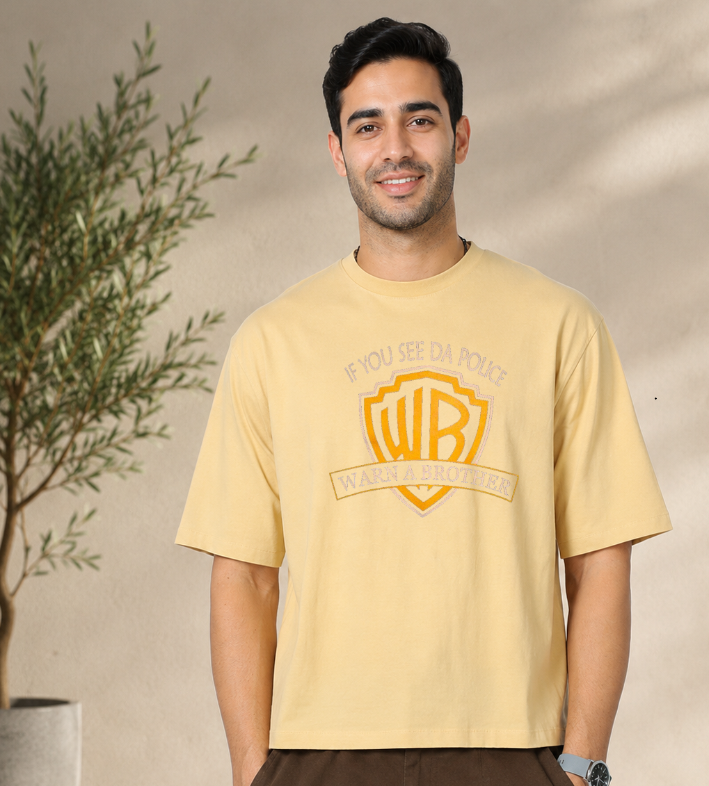 Warn a Brother Trendy DTG Printed Indian Oversized T-Shirt – For The Real Ones