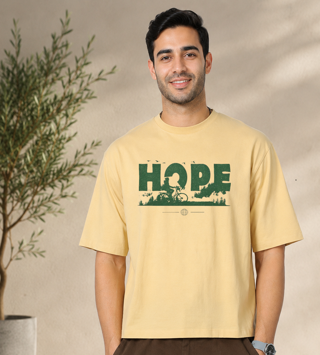 Hope Trendy DTG Printed Indian Oversized T-Shirt – Wear What The World Needs