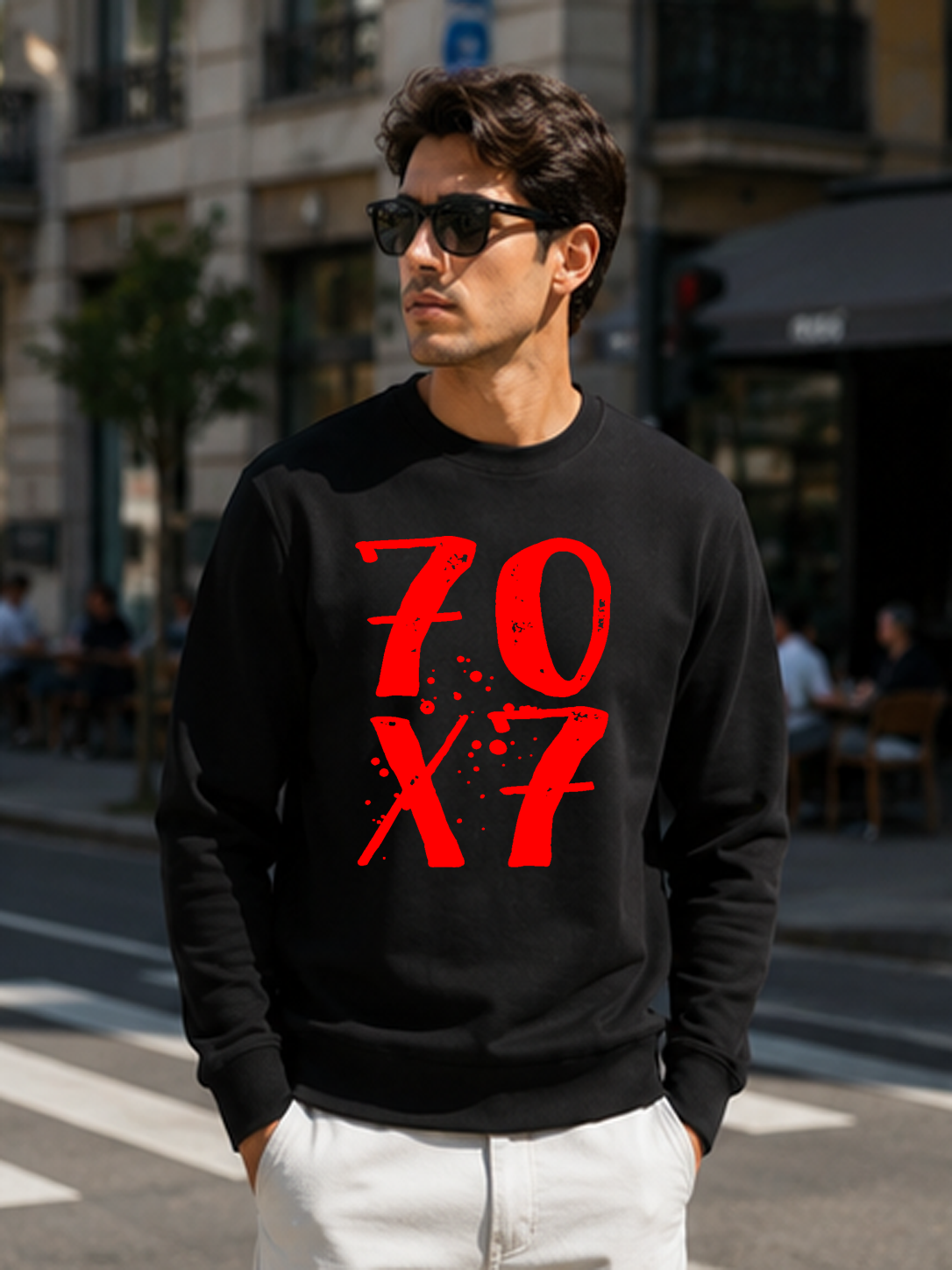 70 X 7 DTG Printed Regular Fit Sweatshirt – Forgive Without Limits