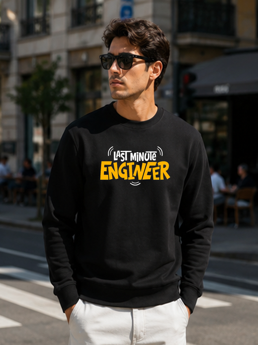 Last Minute Engineer DTG Printed Sweatshirt – Code, Coffee, Repeat