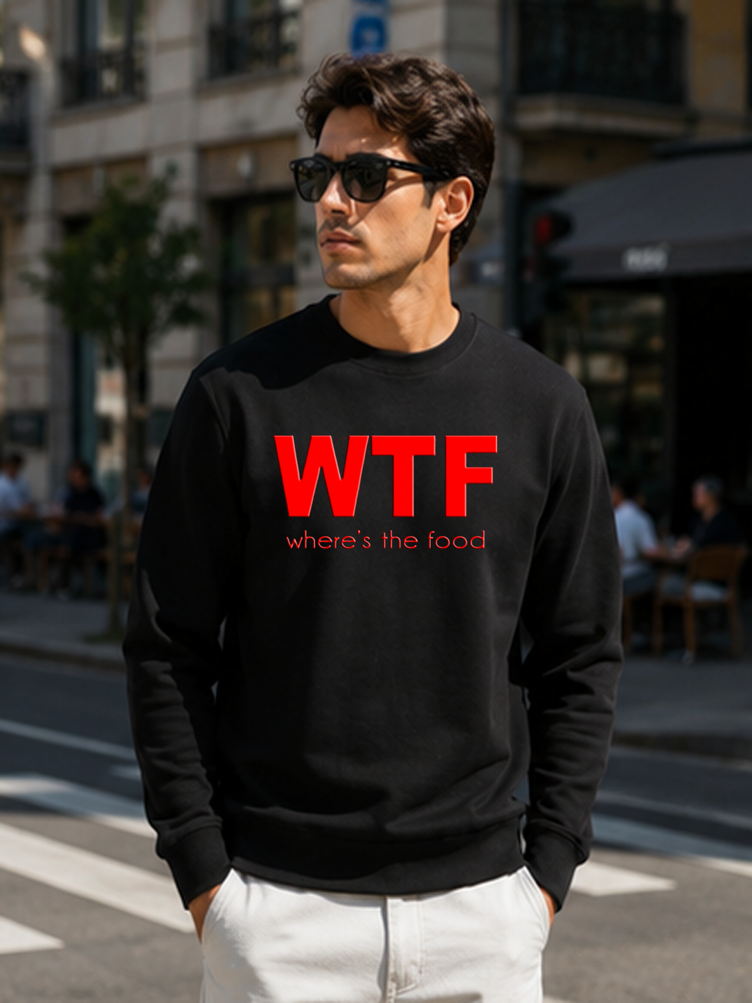 WTF DTG Printed Regular Fit Sweatshirt – Say What’s On Your Mind
