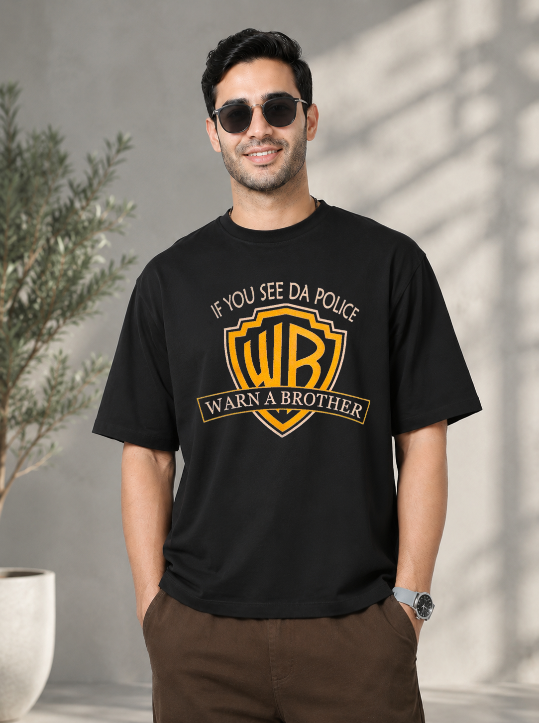 Warn a Brother Trendy DTG Printed Indian Oversized T-Shirt – For The Real Ones