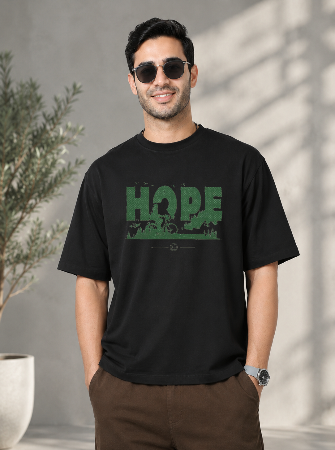 Hope Trendy DTG Printed Indian Oversized T-Shirt – Wear What The World Needs