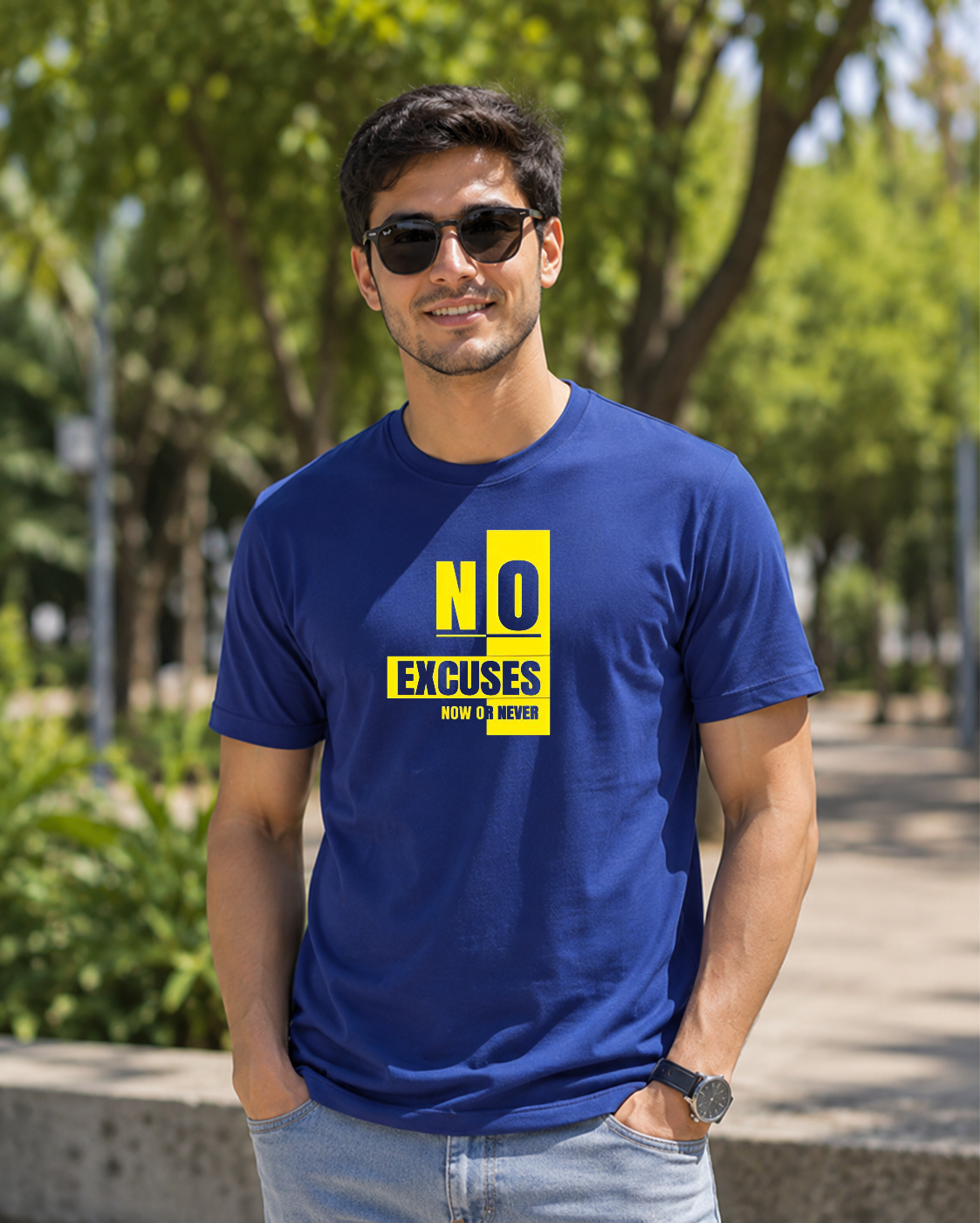 No Excuses Trendy Supima Regular T-Shirt – Wear Your Mindset