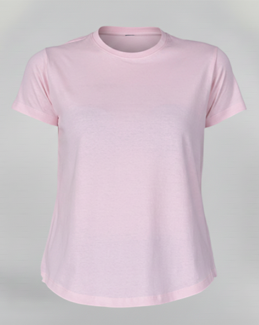 Women's Premium Biowashed Cotton T-Shirt- Pink