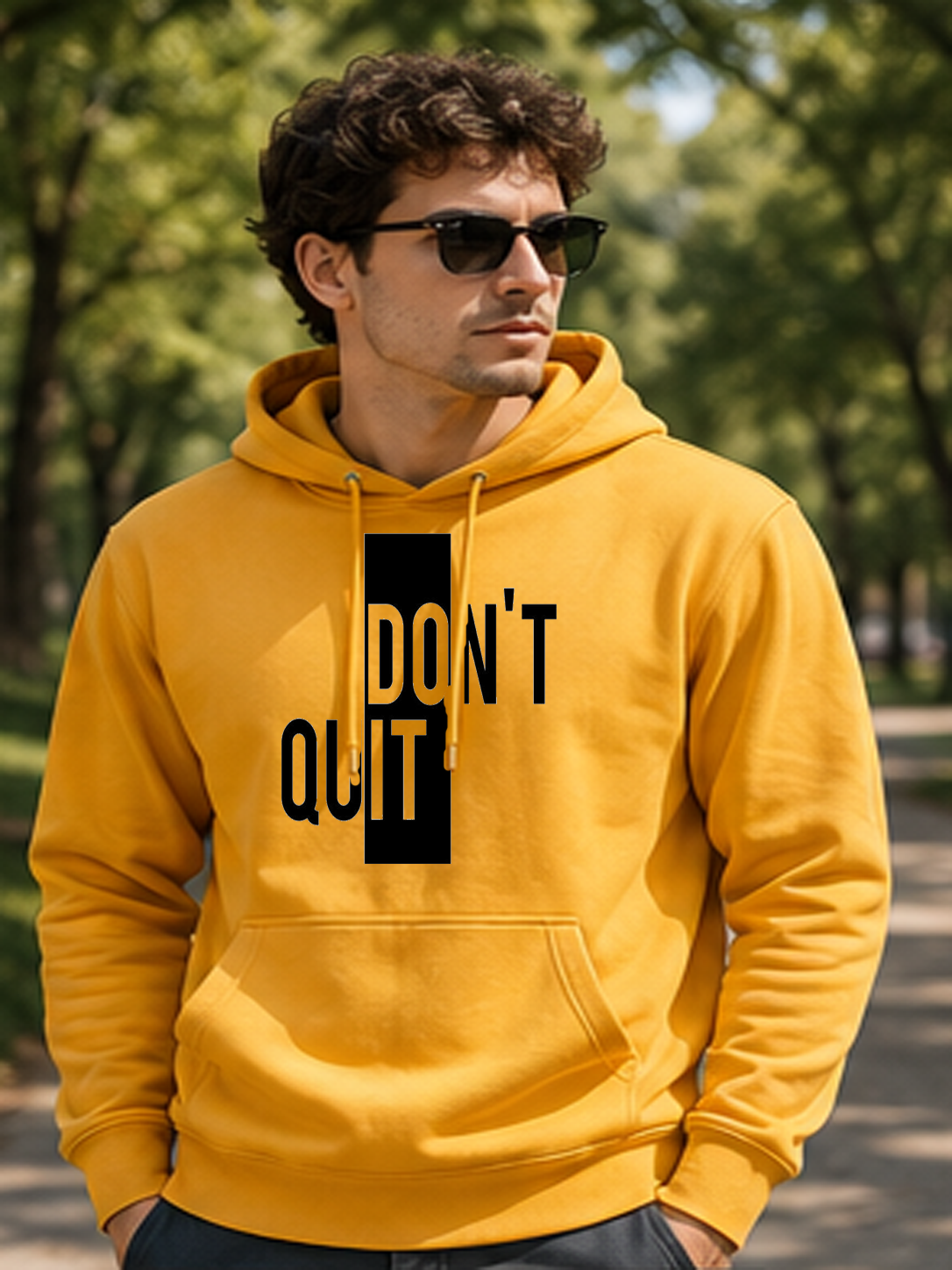Don't Quit DTG Printed Hooded – Stay In The Game
