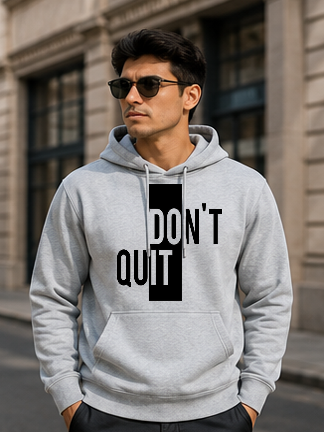Don't Quit DTG Printed Hooded – Stay In The Game