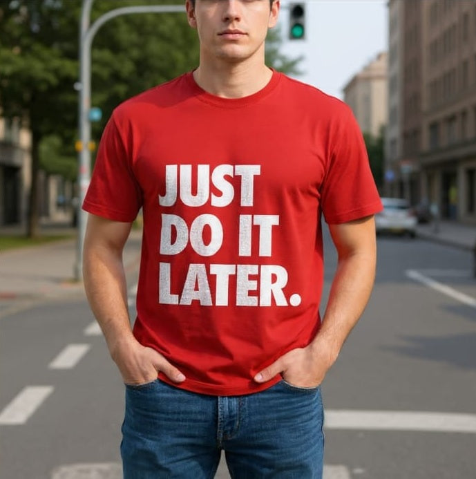 Just Do It Later- DTG Printed T-shirt for Men