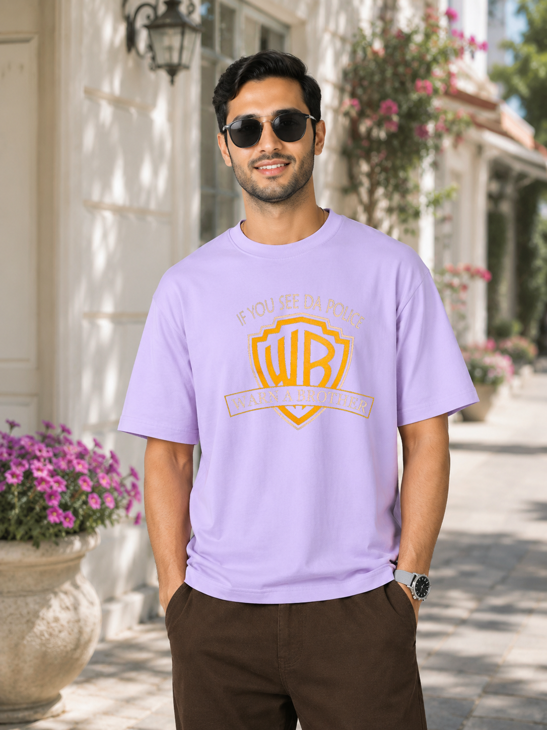 Warn a Brother Trendy DTG Printed Indian Oversized T-Shirt – For The Real Ones