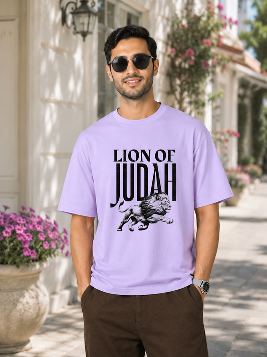 Lion of Judah Trendy DTG Printed Indian Oversized T-Shirt