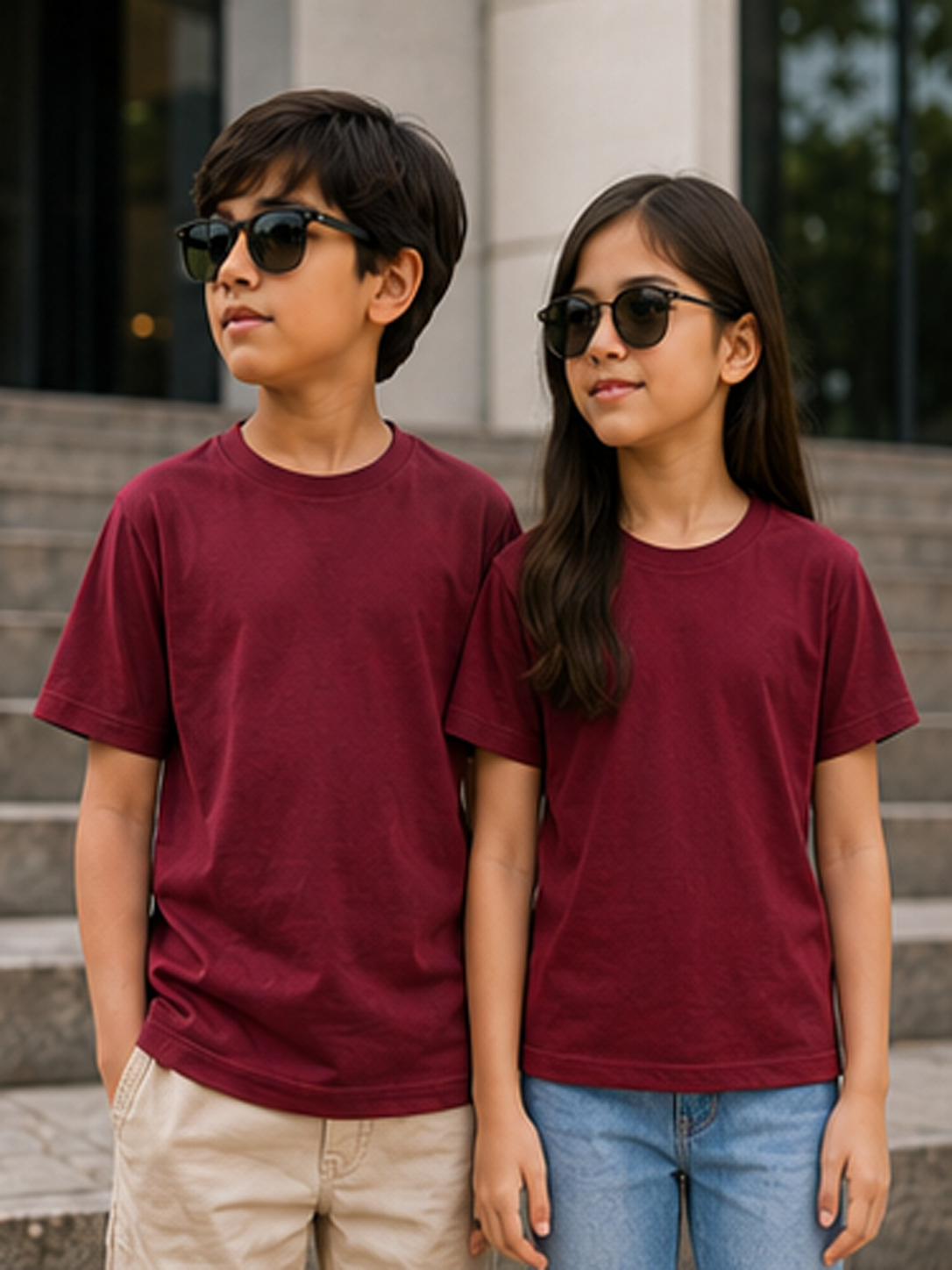 Kids Plain Regular Fit T-shirt – Soft Cotton, Built For Everyday Play