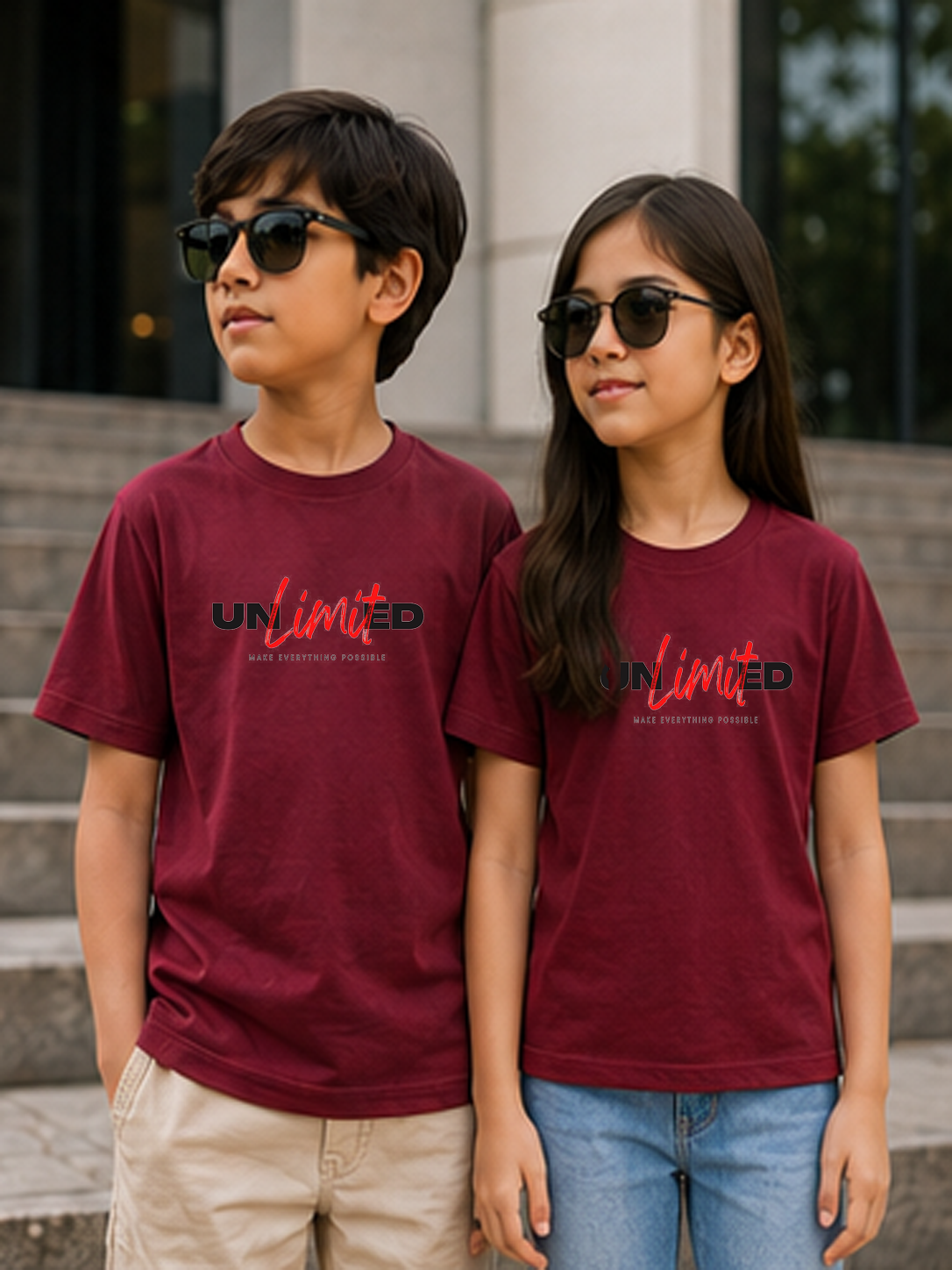 UNLIMITED Kids Regular 100% Cotton T-shirt – Dream Big, Go Unlimited