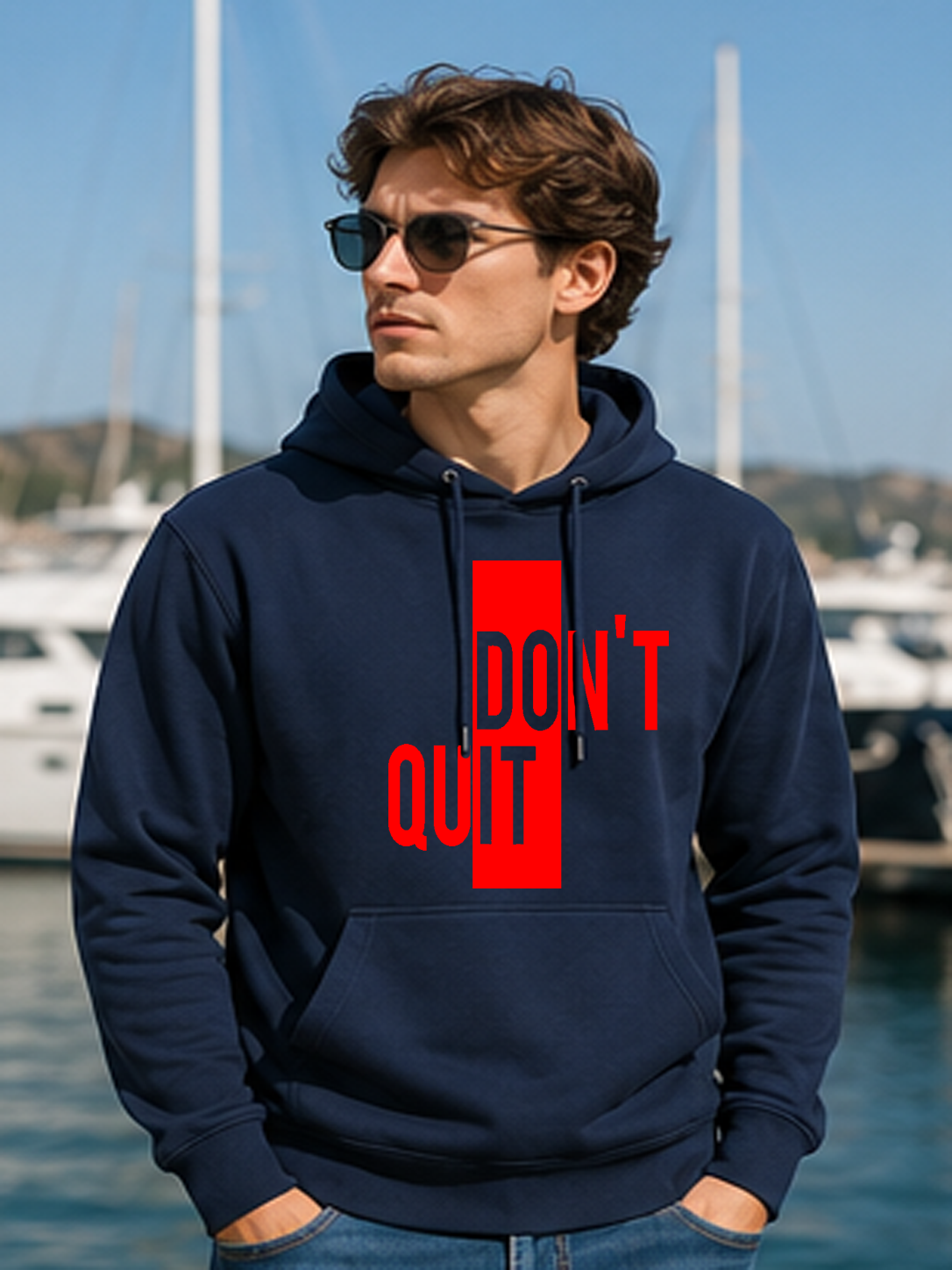 Don't Quit DTG Printed Hooded – Stay In The Game