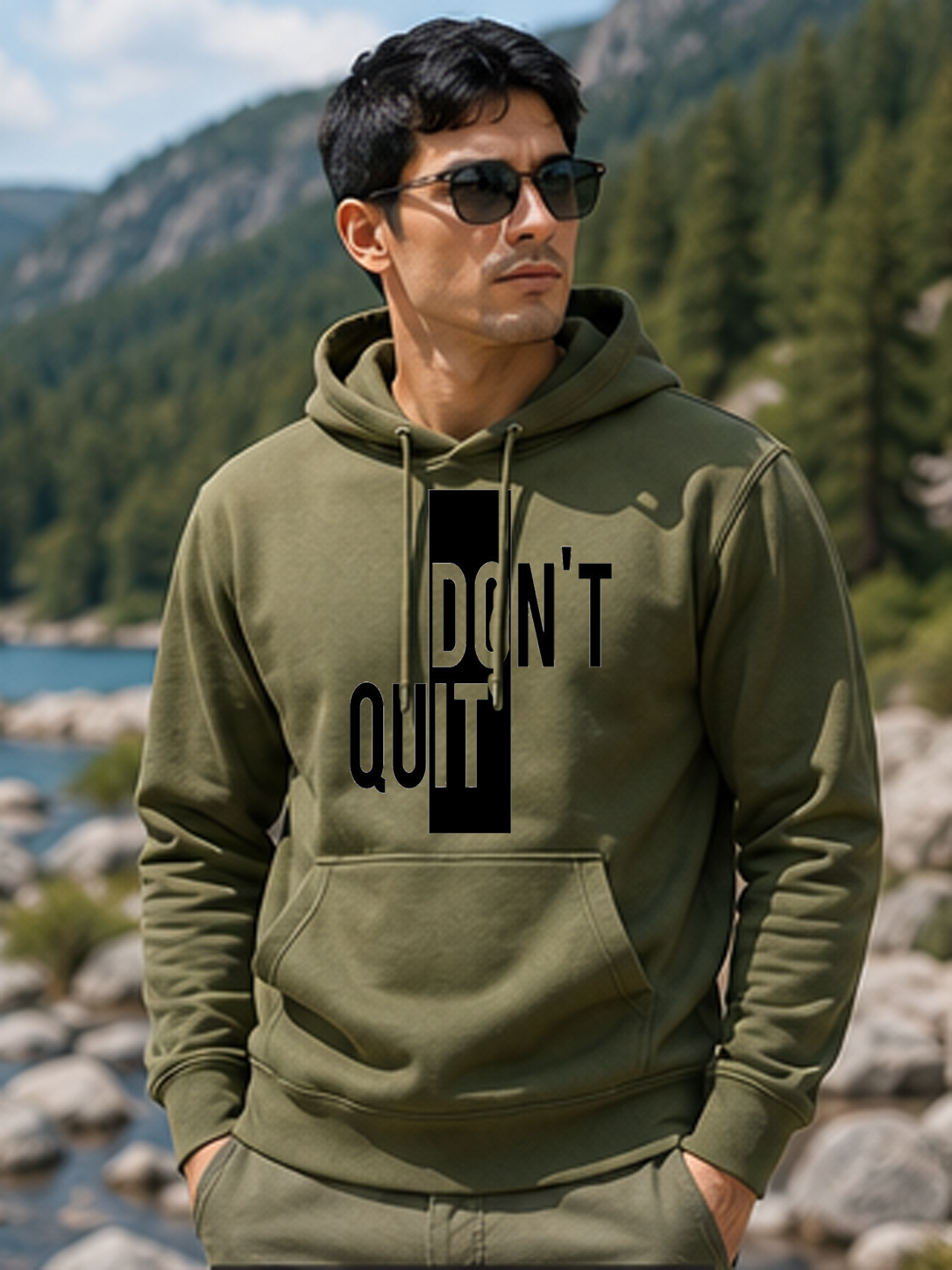 Don't Quit DTG Printed Hooded – Stay In The Game