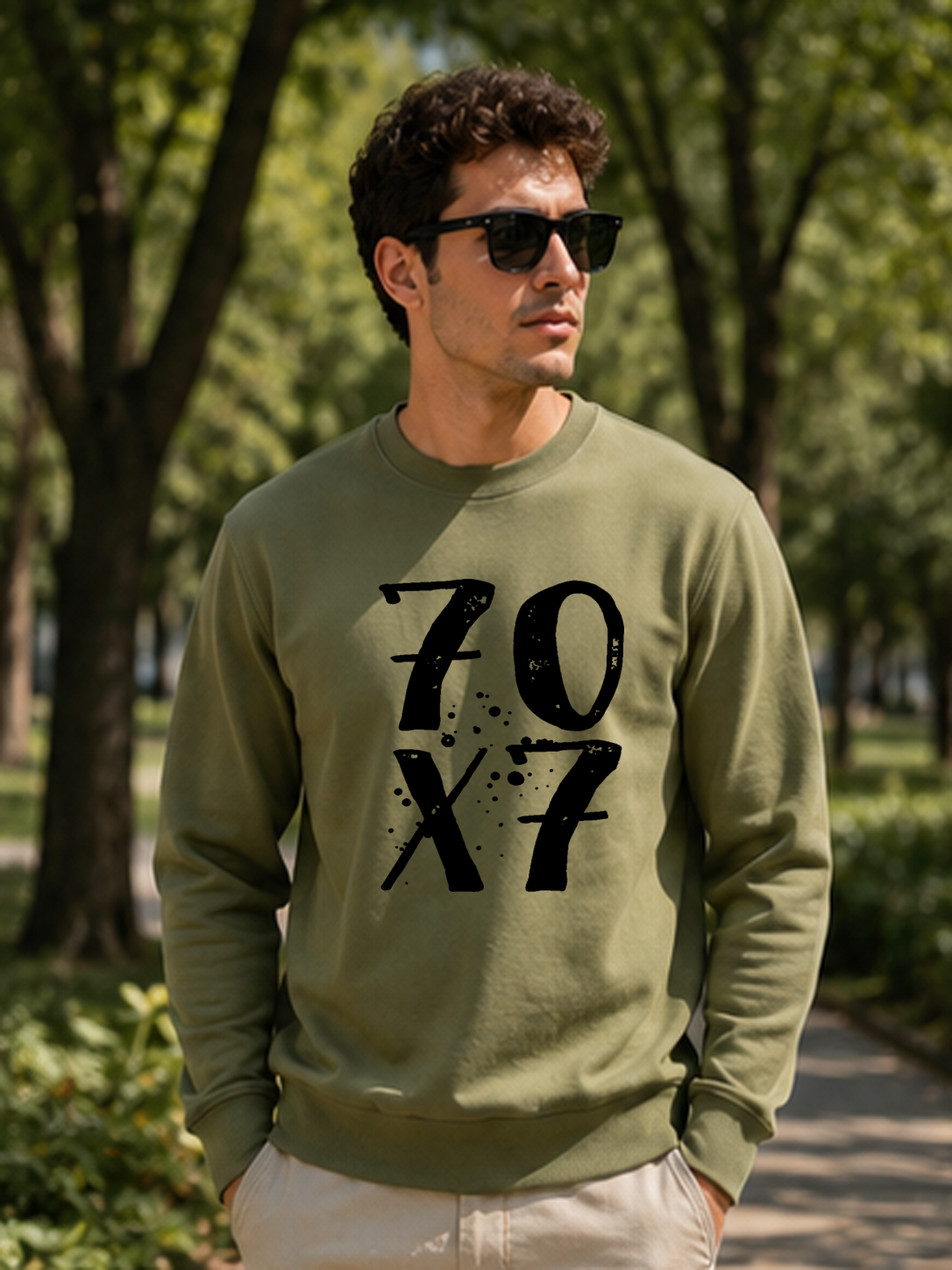 70 X 7 DTG Printed Regular Fit Sweatshirt – Forgive Without Limits