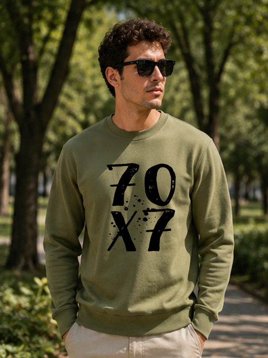 70 X 7 DTG Printed Regular Fit Sweatshirt – Forgive Without Limits