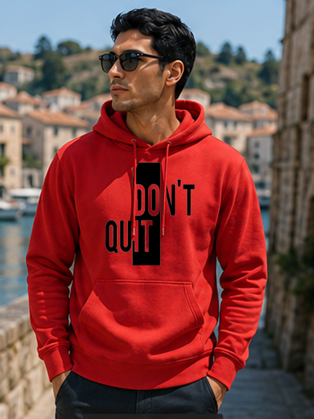 Don't Quit DTG Printed Hooded – Stay In The Game
