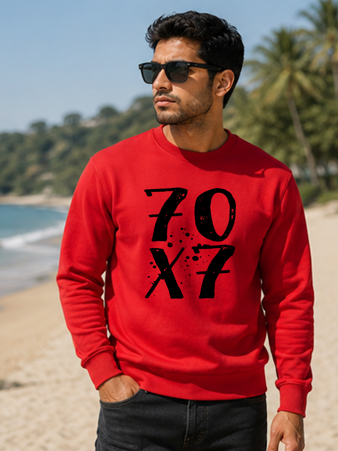 70 X 7 DTG Printed Regular Fit Sweatshirt – Forgive Without Limits