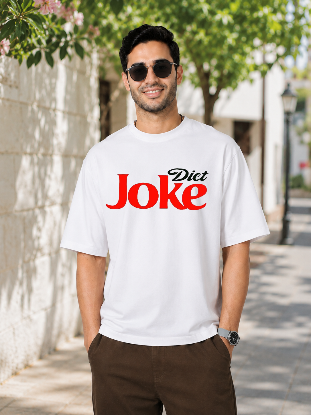 Diet Joke & Trendy DTG Printed Indian Oversized T-Shirt