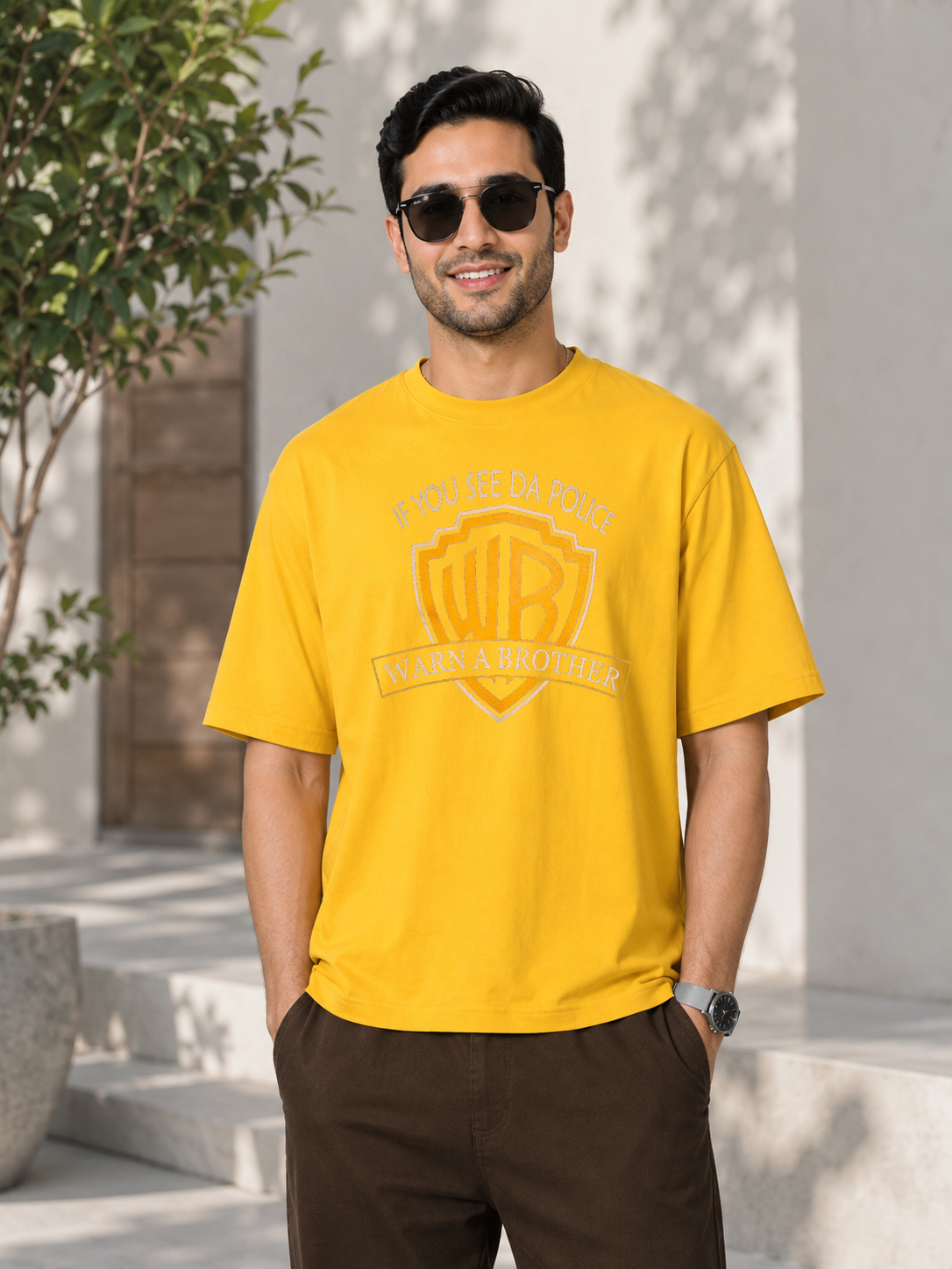 Warn a Brother Trendy DTG Printed Indian Oversized T-Shirt – For The Real Ones