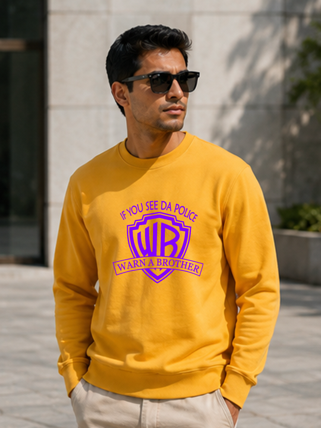 If You See Da Police DTG Printed Regular Fit Sweatshirt – Streetwear Statement Piece