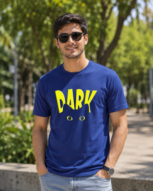 Dark Trendy DTG Printed Supima T-Shirt – Minimal Name, Maximum Aura