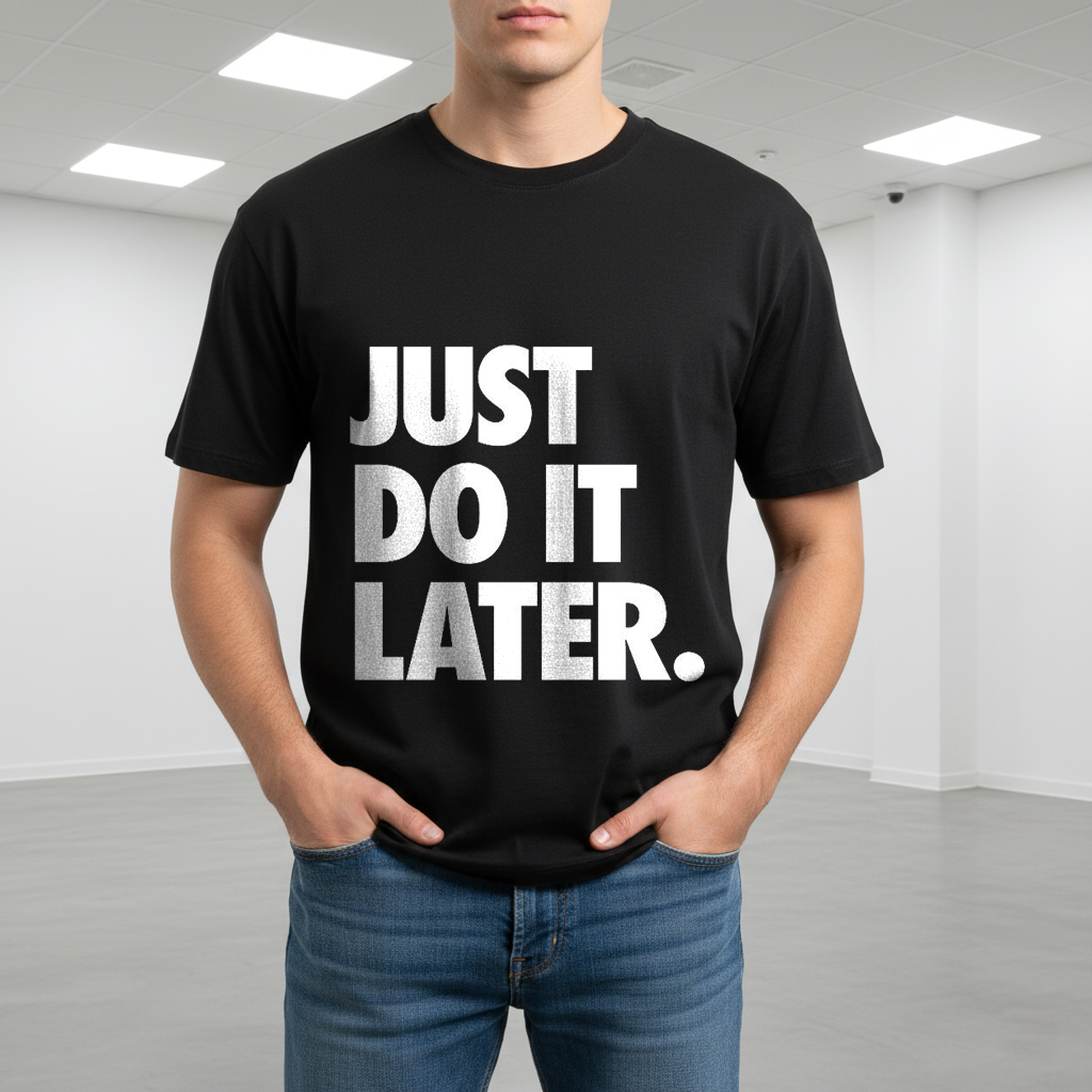 Just Do It Later- DTG Printed T-shirt for Men