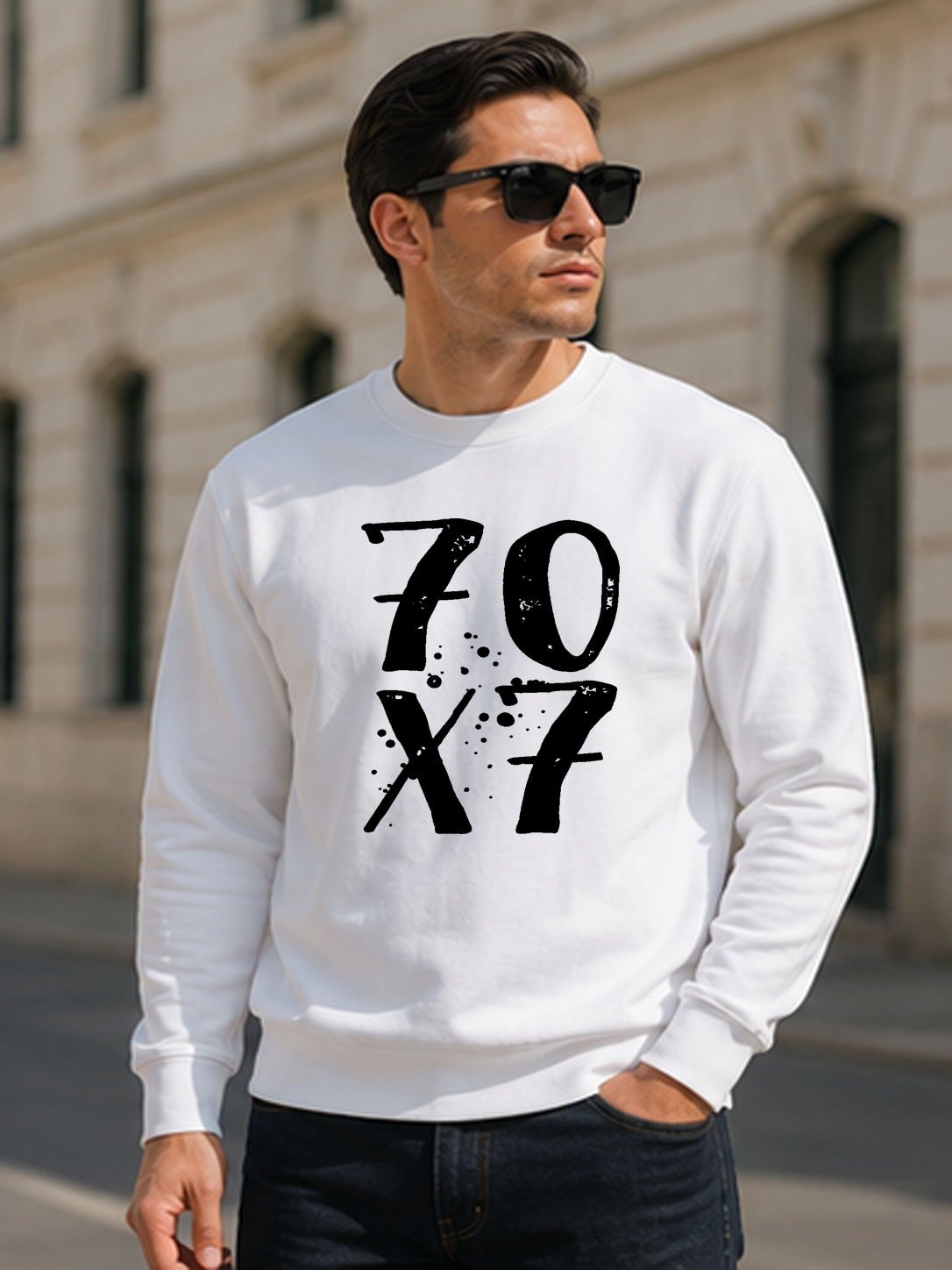 70 X 7 DTG Printed Regular Fit Sweatshirt – Forgive Without Limits