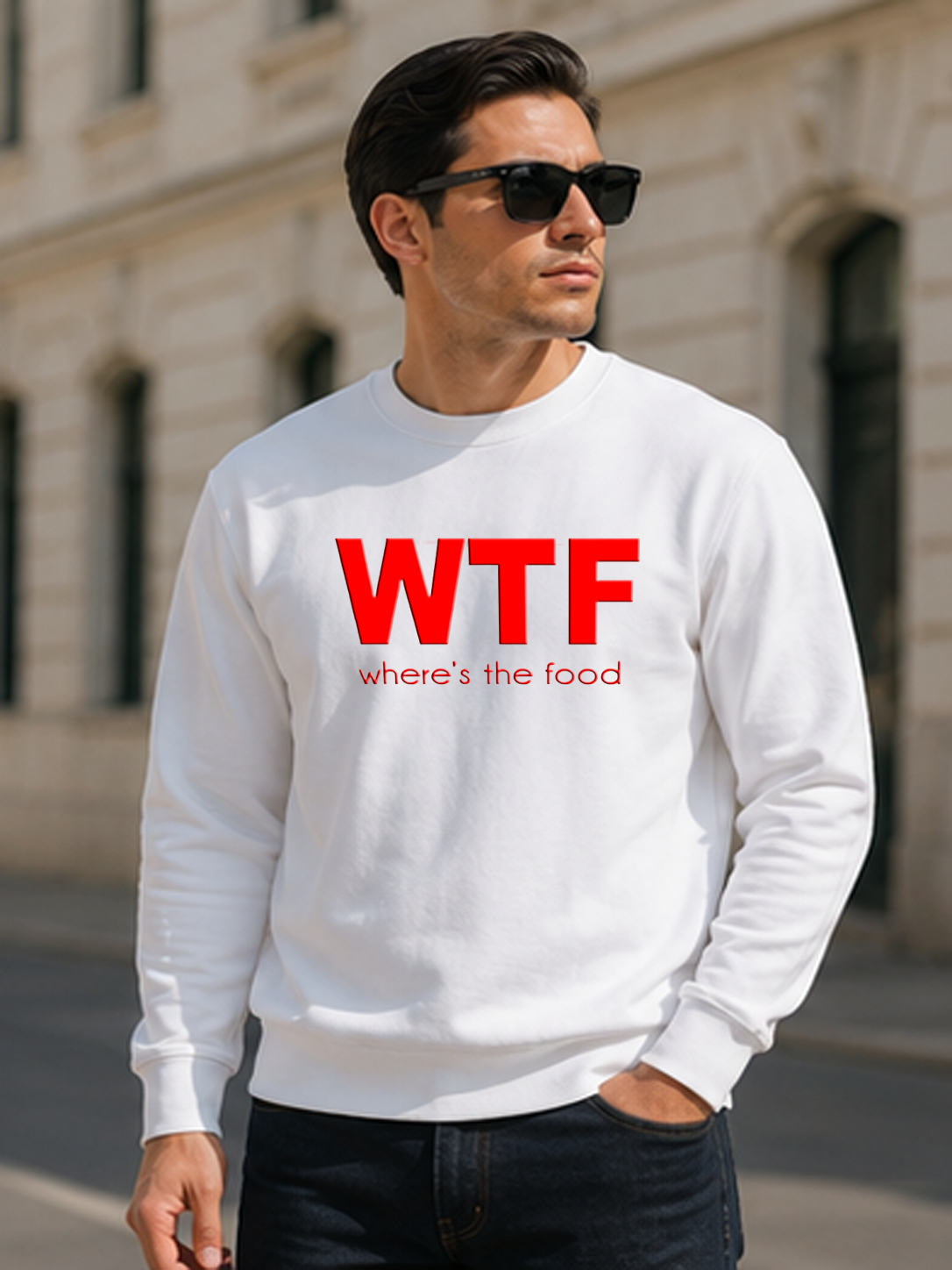 WTF DTG Printed Regular Fit Sweatshirt – Say What’s On Your Mind