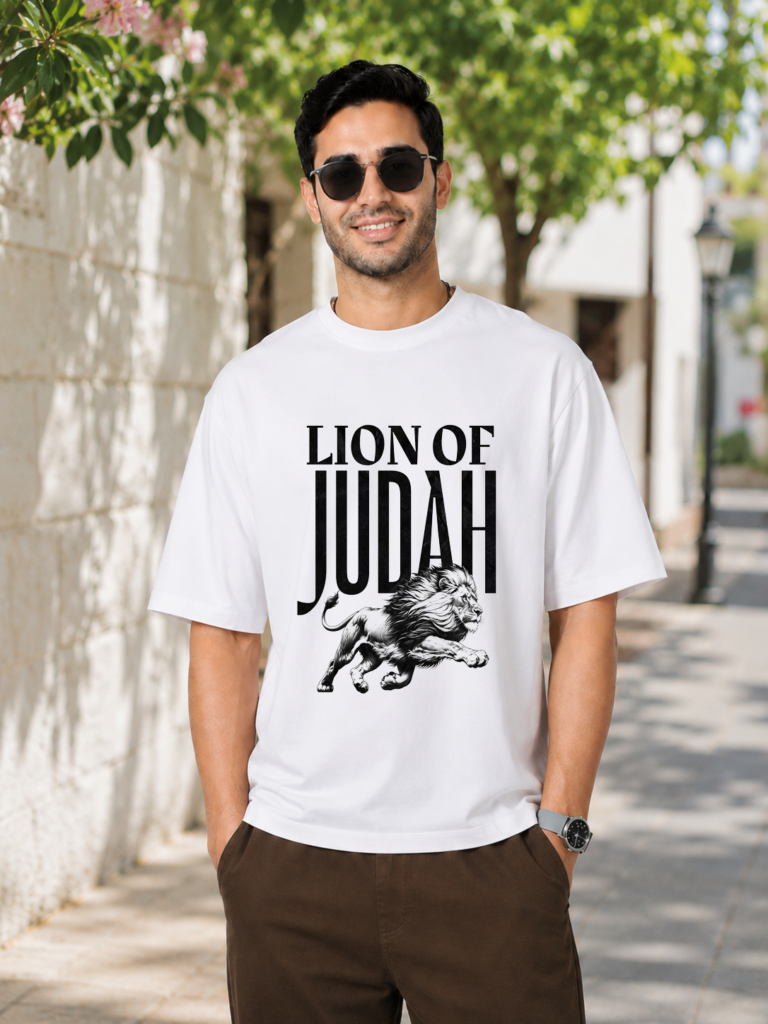 Lion of Judah Trendy DTG Printed Indian Oversized T-Shirt